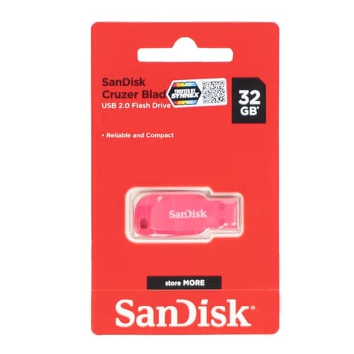 Pen Drive SANDISK Cruzer Blade 32GB USB 2.0 Tipo A Rosa