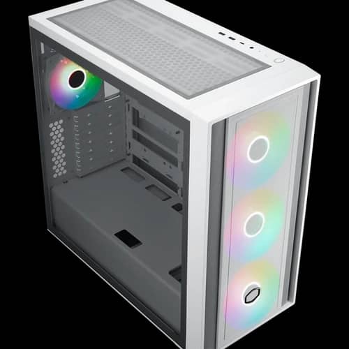Gabinete Cooler Master MasterBox 600 White 4 Fans ARGB s/fuente