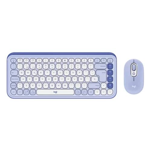 Combo Inalámbrico Logitech POP Icon Lila