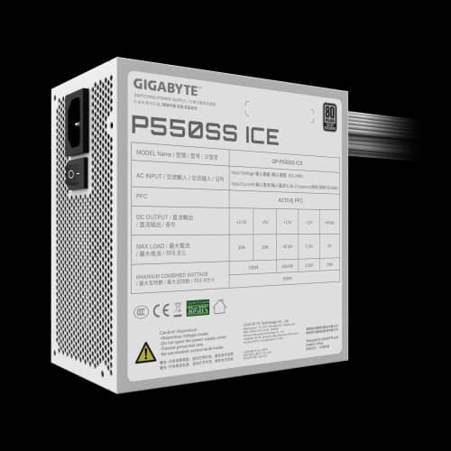 Fuente GIGABYTE P550S 550W 80 PLUS Silver Blanca