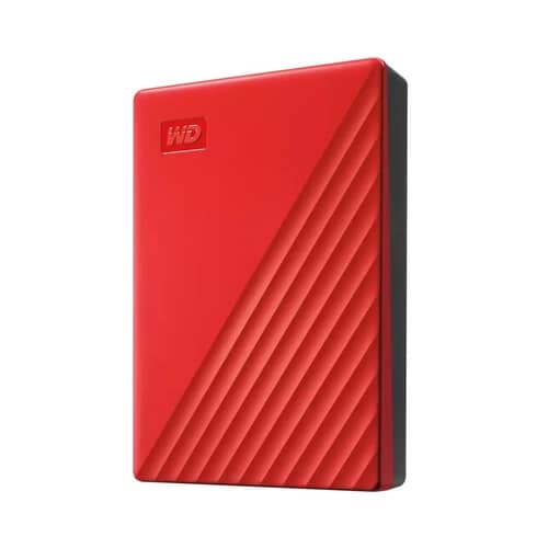 Disco Externo HDD WESTERN DIGITAL MyPassport 4TB USB 3.2 Rojo