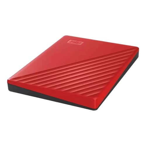 Disco Externo HDD WESTERN DIGITAL MyPassport 2TB USB 3.2 Rojo