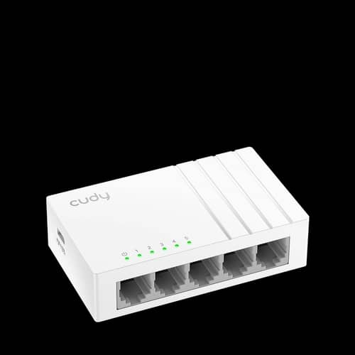 Switch Cudy 5 puertos Gigabit - Split USB-C sin trafo