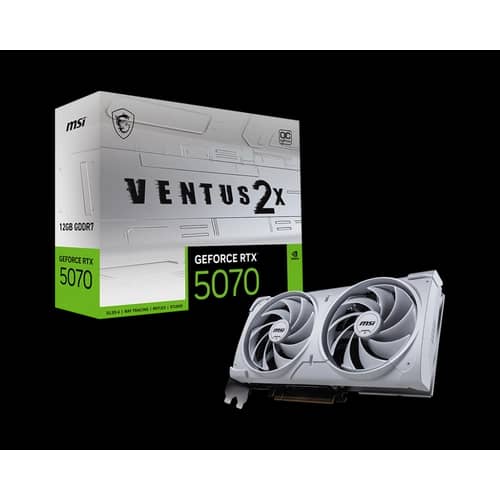 Placa MSI GeForce RTX 5070 12G VENTUS 2X OC WHITE