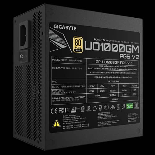 Fuente GIGABYTE UD1000GM PG5 V2 80 Plus Gold Modul