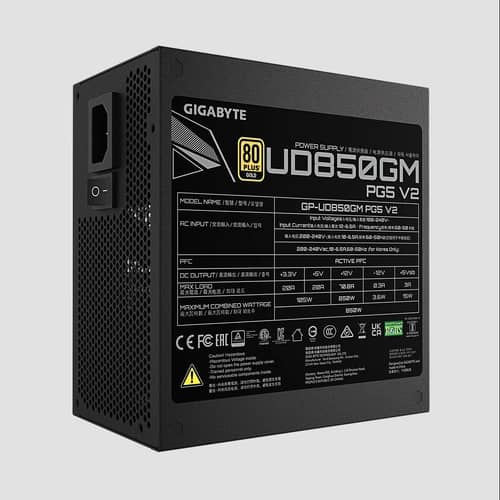 Fuente GIGABYTE UD850GM PG5 V2 80 Plus Gold Modula