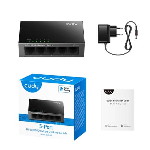 Switch Cudy 5 puertos Gigabit metal