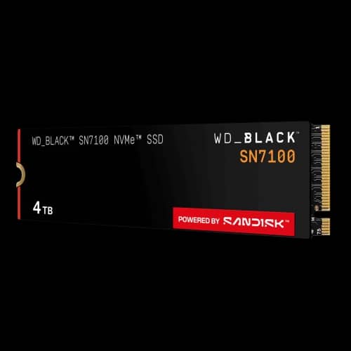 Disco Interno SSD WD Black SN7100 4TB M.2 2280 NVMe PCIe 4.0 7000MB/S
