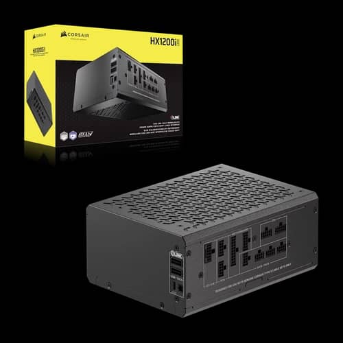 Fuente CORSAIR HX1200i SHIFT 1200w Platinum modular conexión lateral