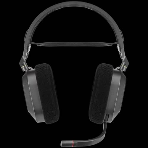 Auricular gaming Corsair HS80 RGB wireless con audio espacial - carbón