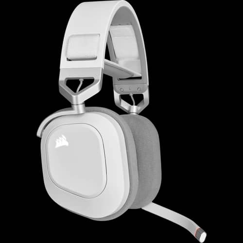 Auriculares gaming CORSAIR HS80 RGB WIRELESS con audio espacial - blanco