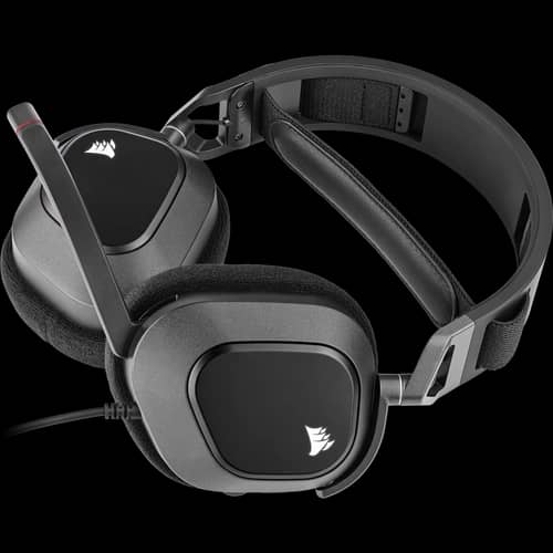 Auricular gaming cableado Corsair HS80 RGB USB, carbón