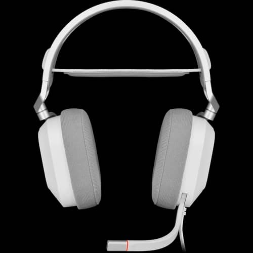 Auricular gaming cableado Corsair HS80 RGB USB, blanco