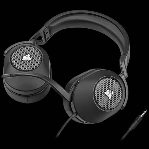 Auricular gaming cableado Corsair HS65 surround, carbón