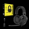 Auricular gaming cableado Corsair HS65 surround, carbón