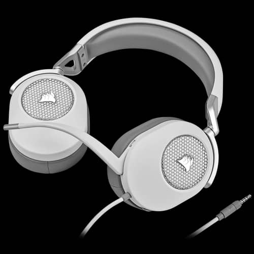 Auricular gaming cableado Corsair HS65 surround, blanco