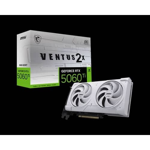 Placa de Video MSI GeForce RTX 5060 Ti 8G VENTUS 2X OC WHITE PLUS