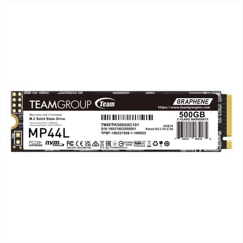 Disco Interno SSD TEAM GROUP MP44L 500GB M.2 NVMe PCIe 4.0 5000MB/s