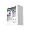 Gabinete Cooler Master Elite 350 Mini Tower 4 Fans ARGB Tempered Glass White s/Fuente