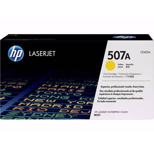 Cartucho de toner 507A Amarillo LaserJet