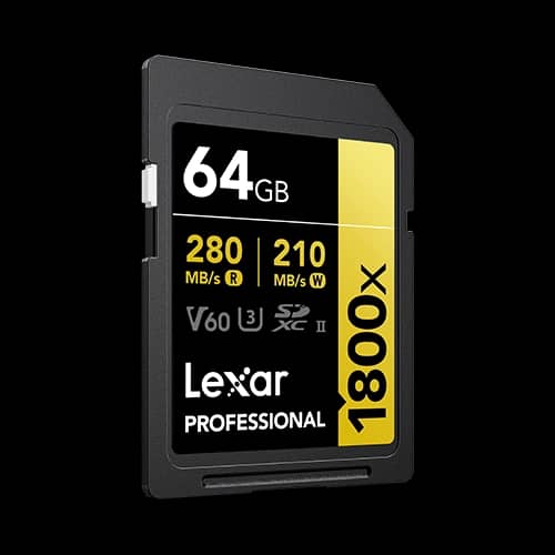 Tarjeta SDXC Lexar 1800X 64GB UHS-II C10