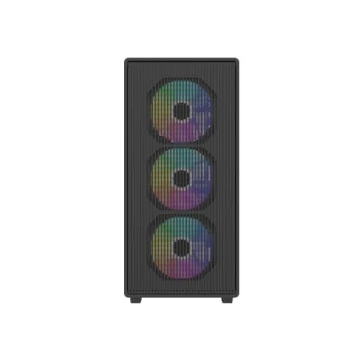 Gabinete Cooler Master Elite 350 Mini Tower 4 Fans ARGB Tempered Glass Black s/Fuente